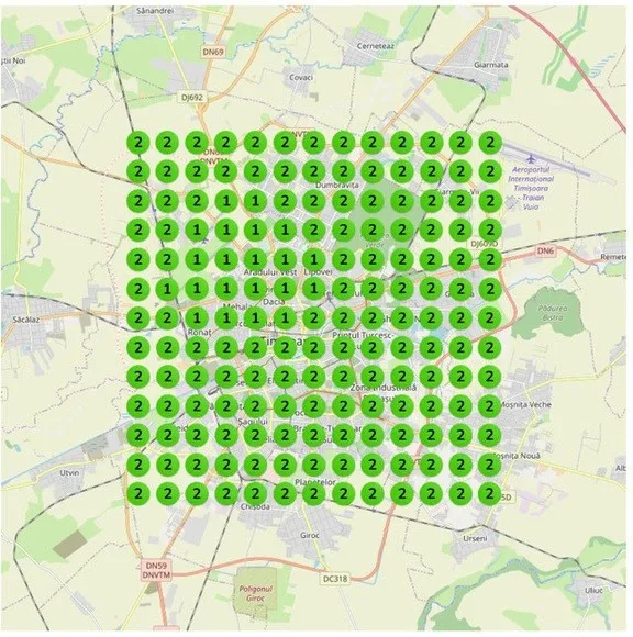 GeoGrid Kinetic Impact după optimizarea SEO Local