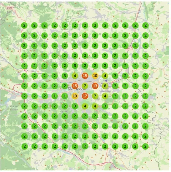 GeoGrid MegaDent după optimizarea SEO Local