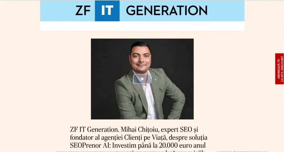 Mihai Chițoiu în ZF IT Generation